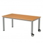 Couchtisch Rechteck, 120x60 cm (B/T), 52 cm hoch, fahrbar, 